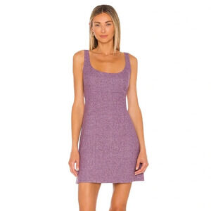 Amanda Uprichard Cookie Mini Dress in Purple Provence Tweed Sleeveless